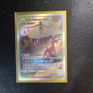 Espeon & Deoxys pokemon card